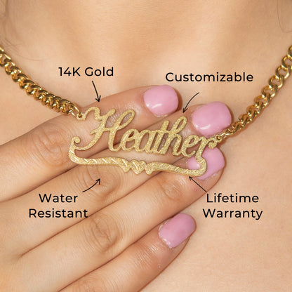 Women Jewelry - Gold Name Necklace | Style # N42