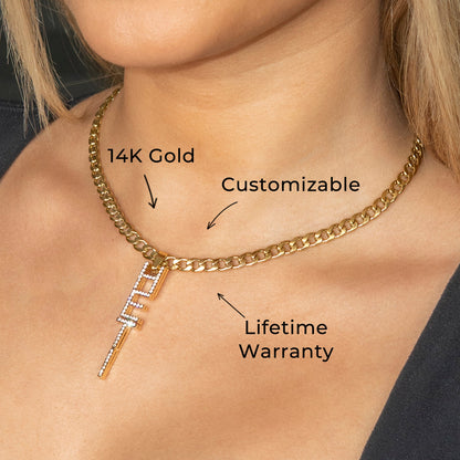 Women Jewelry - Iced Out VVS Name Necklace | Style # N21