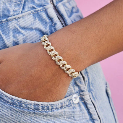Diamond Cuban Necklace + Bracelet Gift Bundle in Yellow Gold - 8.5mm