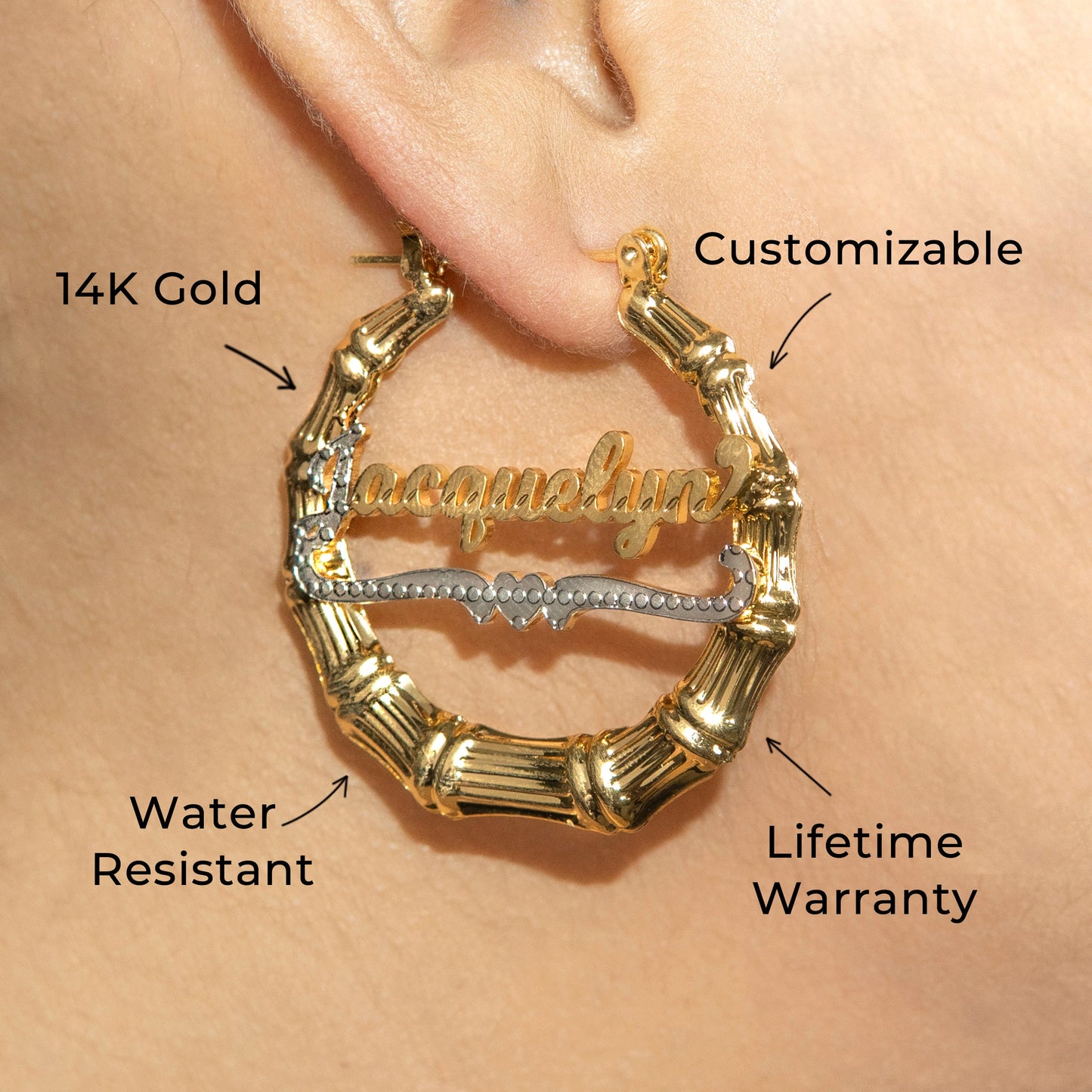 Women Jewelry - 14K Gold Hoop Earrings | Style # E03