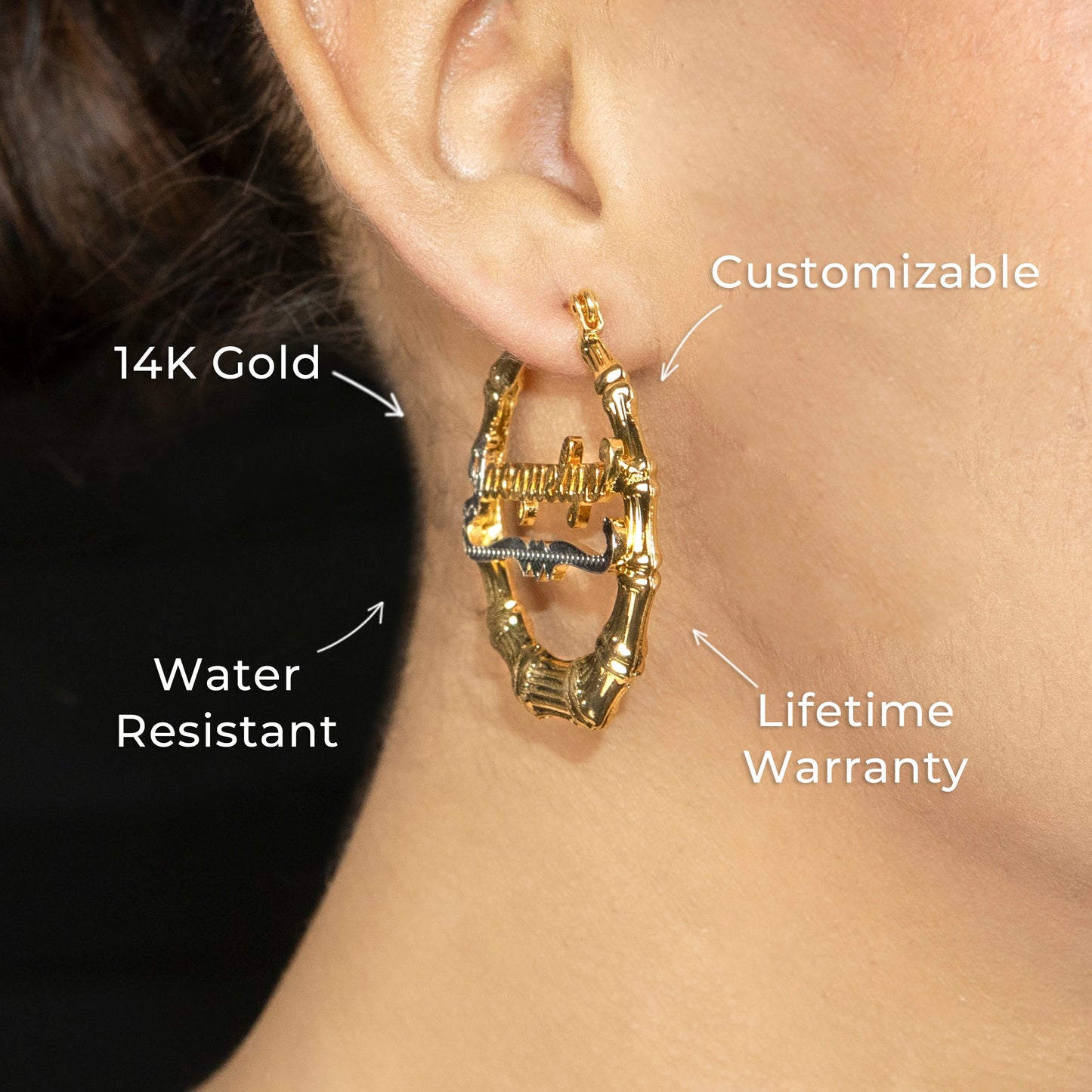 Women Jewelry - 14K Gold Hoop Earrings | Style # E03