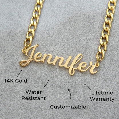 Women Jewelry - Gold Name Necklace | Style # N05