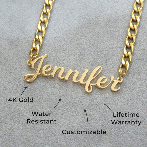 Women Jewelry - Gold Name Necklace | Style # N05
