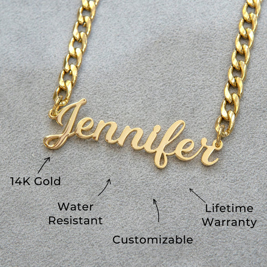 Women Jewelry - Gold Name Necklace | Style # N05