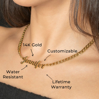 Women Jewelry - Gold Name Necklace | Style # N05