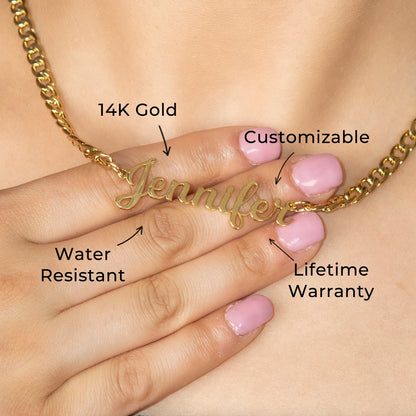 Women Jewelry - Gold Name Necklace | Style # N05