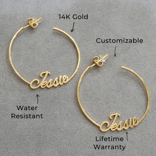 Women Jewelry - 14K Gold Hoop Earrings | Style # E21