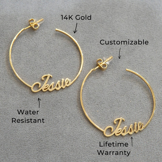 Women Jewelry - 14K Gold Hoop Earrings | Style # E21
