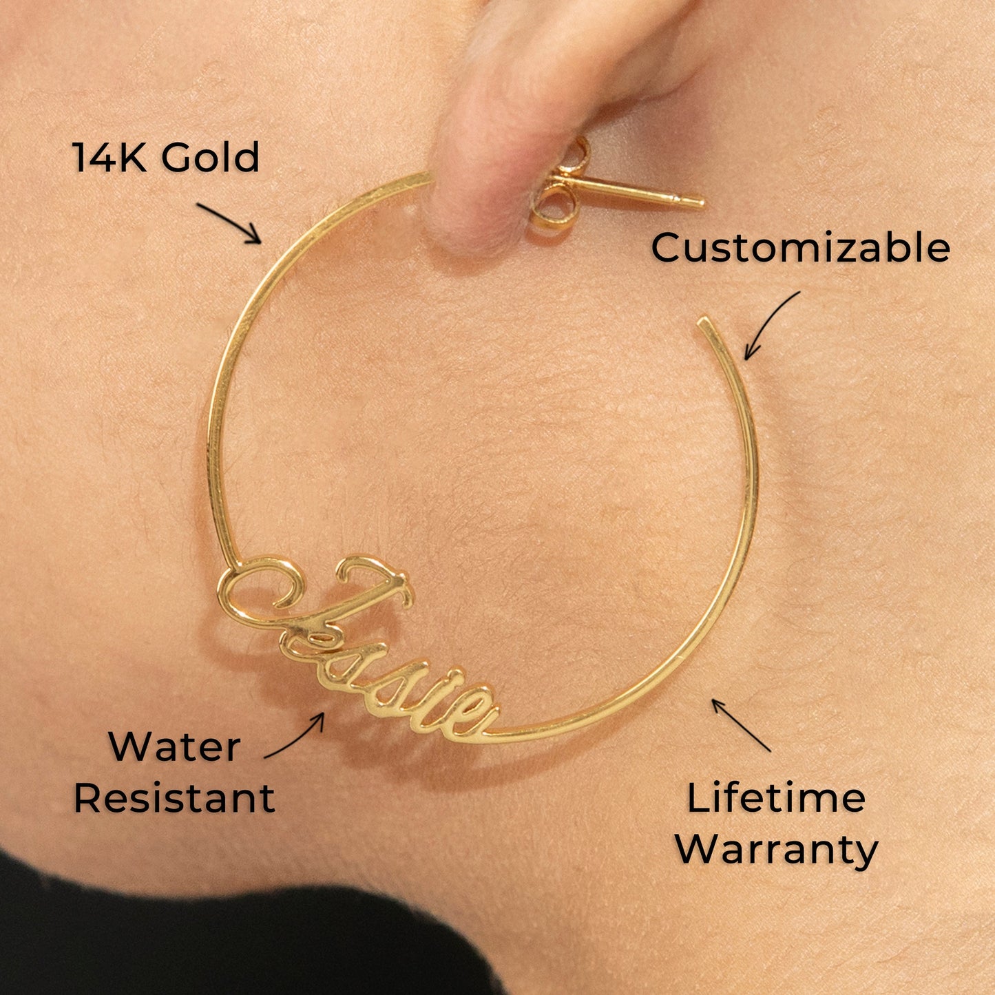 Women Jewelry - 14K Gold Hoop Earrings | Style # E21