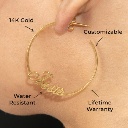 Women Jewelry - 14K Gold Hoop Earrings | Style # E21
