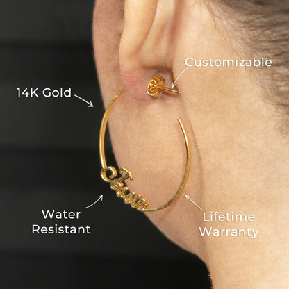 Women Jewelry - 14K Gold Hoop Earrings | Style # E21