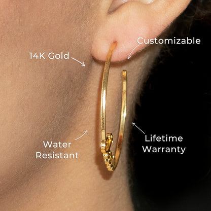 Women Jewelry - 14K Gold Hoop Earrings | Style # E21