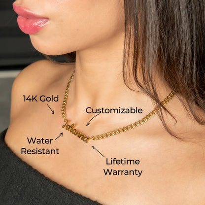 Women Jewelry - Gold Name Necklace | Style # N01