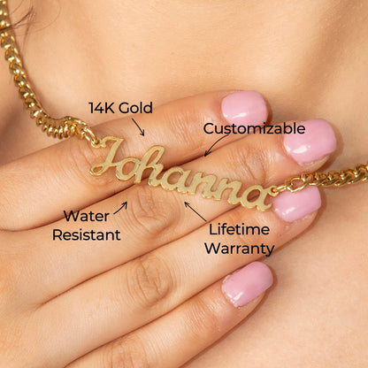 Women Jewelry - Gold Name Necklace | Style # N01