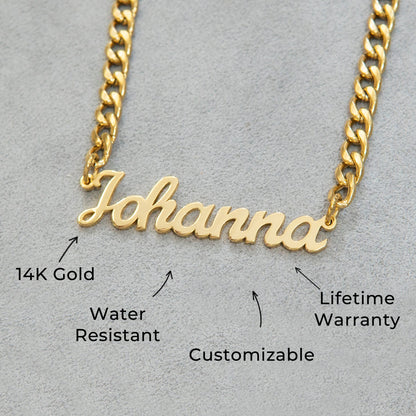 Women Jewelry - Gold Name Necklace | Style # N01