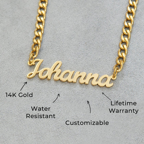 Women Jewelry - Gold Name Necklace | Style # N01