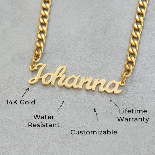 Women Jewelry - Gold Name Necklace | Style # N01