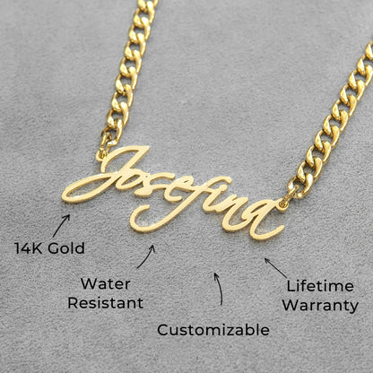 Women Jewelry - Gold Name Necklace | Style # N25