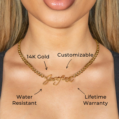 Women Jewelry - Gold Name Necklace | Style # N25