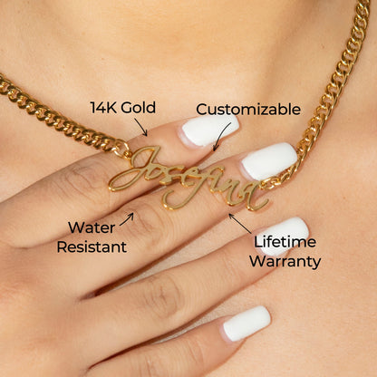 Women Jewelry - Gold Name Necklace | Style # N25
