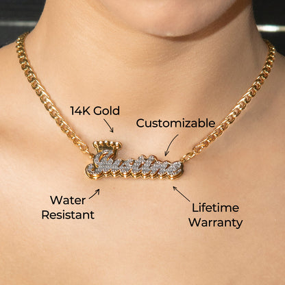 Women Jewelry - Gold Name Necklace | Style # N34