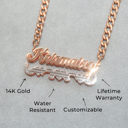 Women Jewelry - Rose Gold Name Necklace | Style # N11