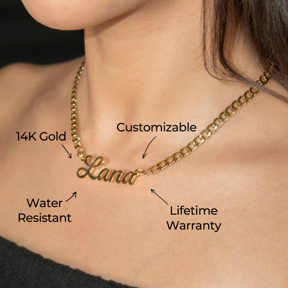 Women Jewelry - Gold Name Necklace | Style # N04