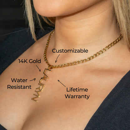 Women Jewelry - Gold Name Necklace | Style # N12