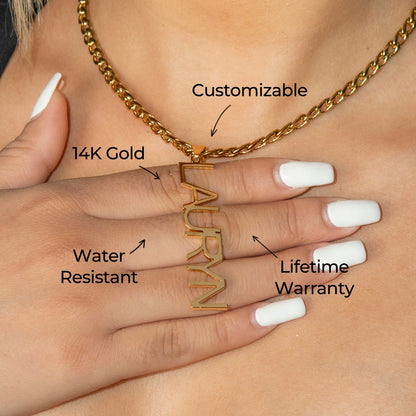 Women Jewelry - Gold Name Necklace | Style # N12