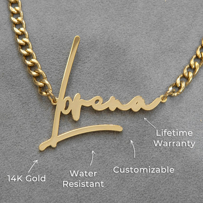 Women Jewelry - Gold Name Necklace | Style # N30