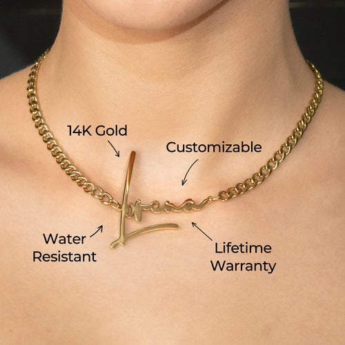 Women Jewelry - Gold Name Necklace | Style # N30