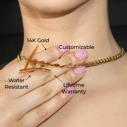 Women Jewelry - Gold Name Necklace | Style # N30