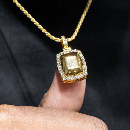 Mens Jewelry -  Gold Iced Out VVS Gem Style Necklace | Appx. 28 Grams