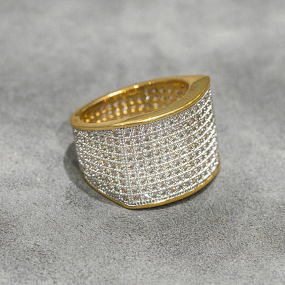 Mens Jewelry - 14K Gold Iced Out VVS Pinky Ring | 12.2 Grams