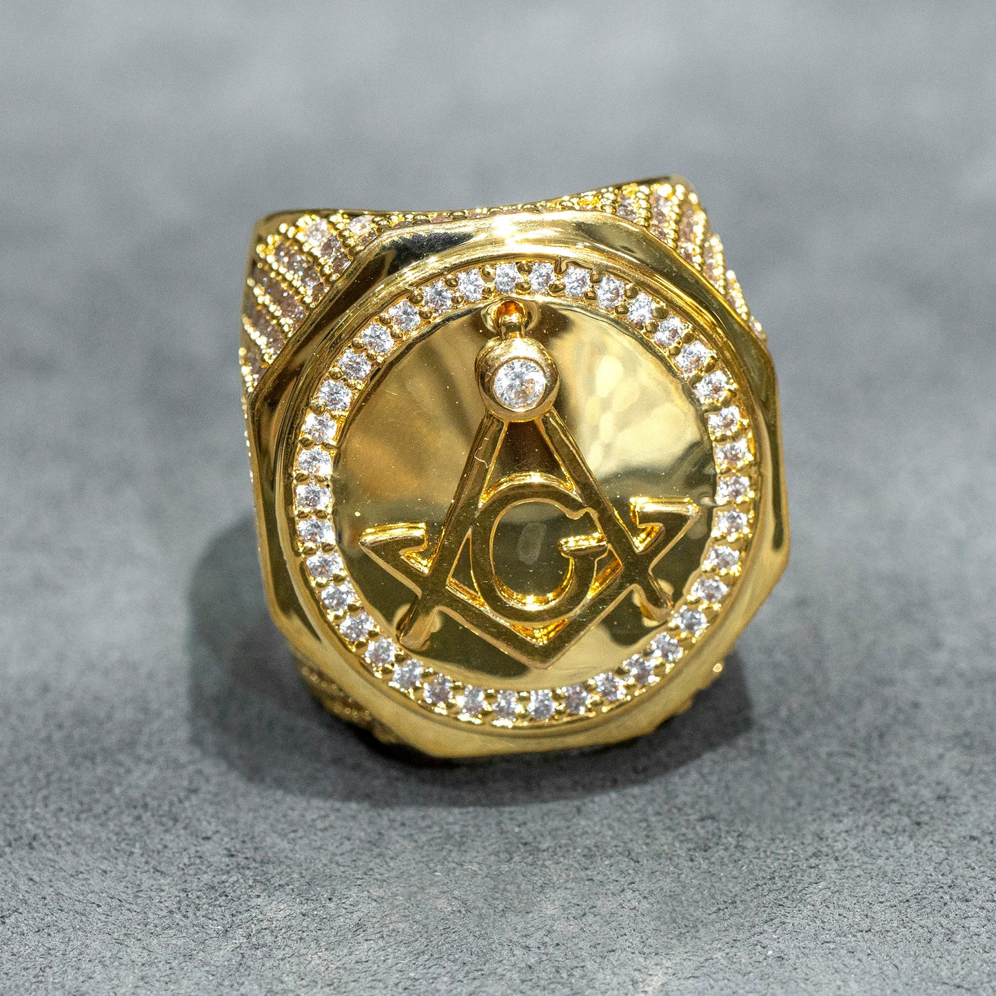Mens Jewelry - Mason Gold Iced Out VVS Pinky Ring | 18.8 Grams