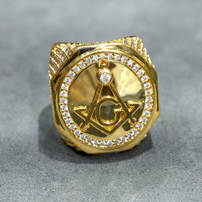 Mens Jewelry - Mason Gold Iced Out VVS Pinky Ring | 18.8 Grams