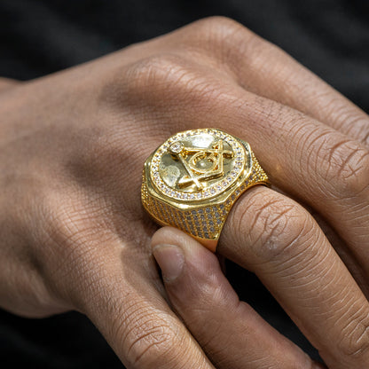 Mens Jewelry - Mason Gold Iced Out VVS Pinky Ring | 18.8 Grams