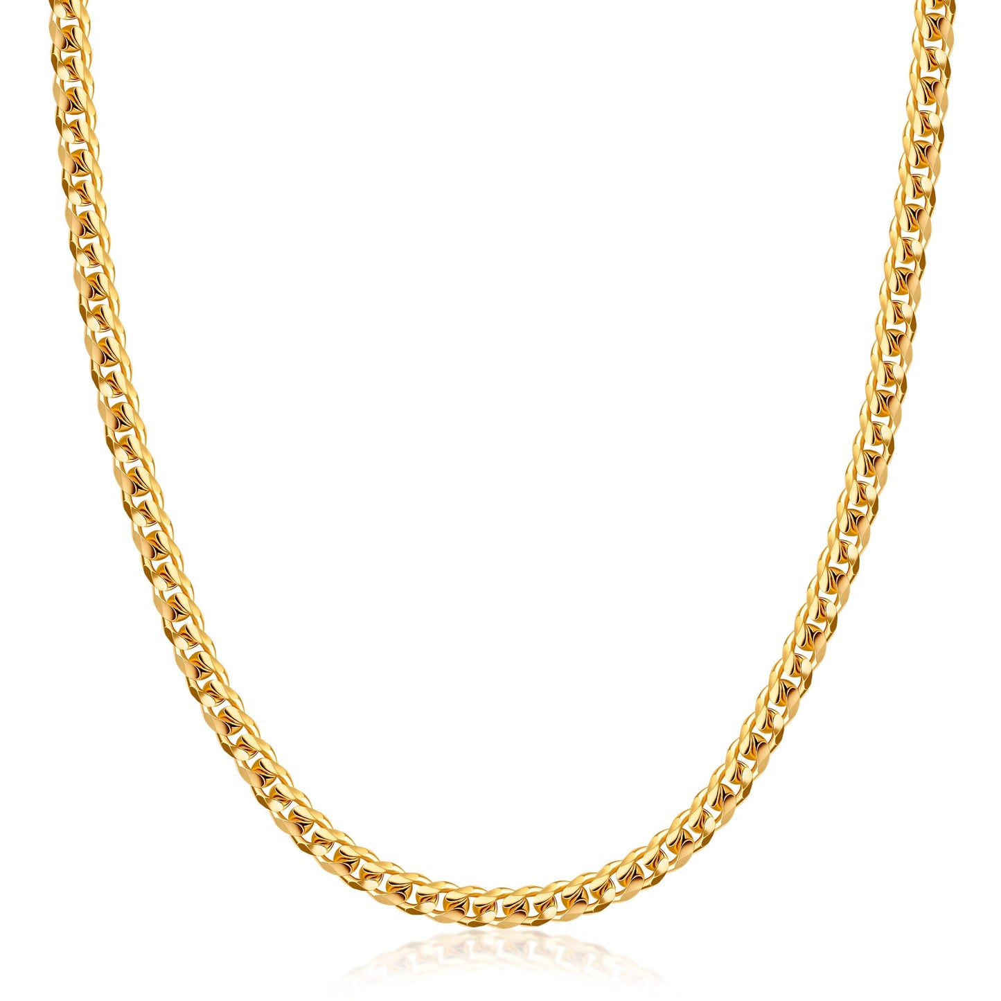 18k Gold Plated Miami Cuban Necklace 4mm Thick