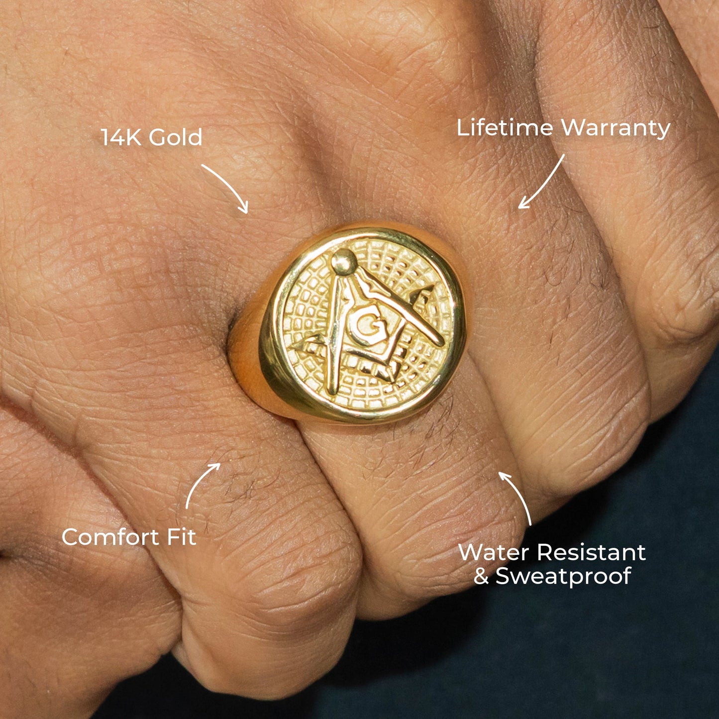 Mens Jewelry - Mason Gold Pinky Ring | 19 Grams