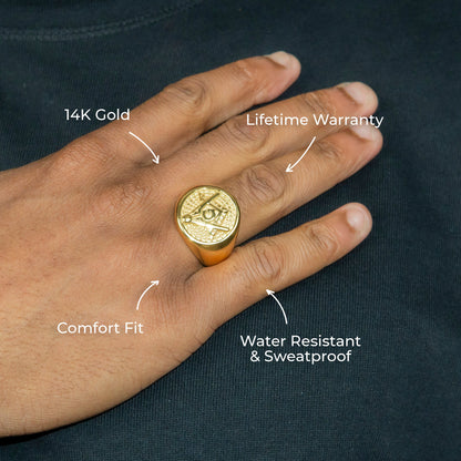 Mens Jewelry - Mason Gold Pinky Ring | 19 Grams