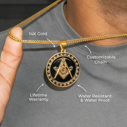 Mens Jewelry - 14K Gold Free Mason Necklace | Appx. 17 Grams