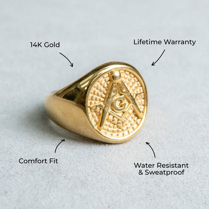 Mens Jewelry - Mason Gold Pinky Ring | 19 Grams