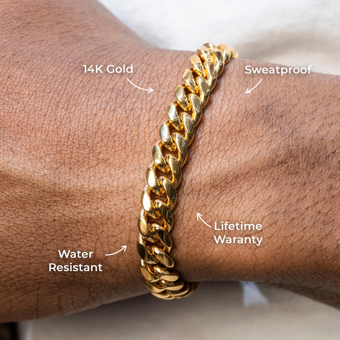 Gold Jewelry -  Mens 14K Gold Solid Miami Cuban Link Bracelet | 6MM