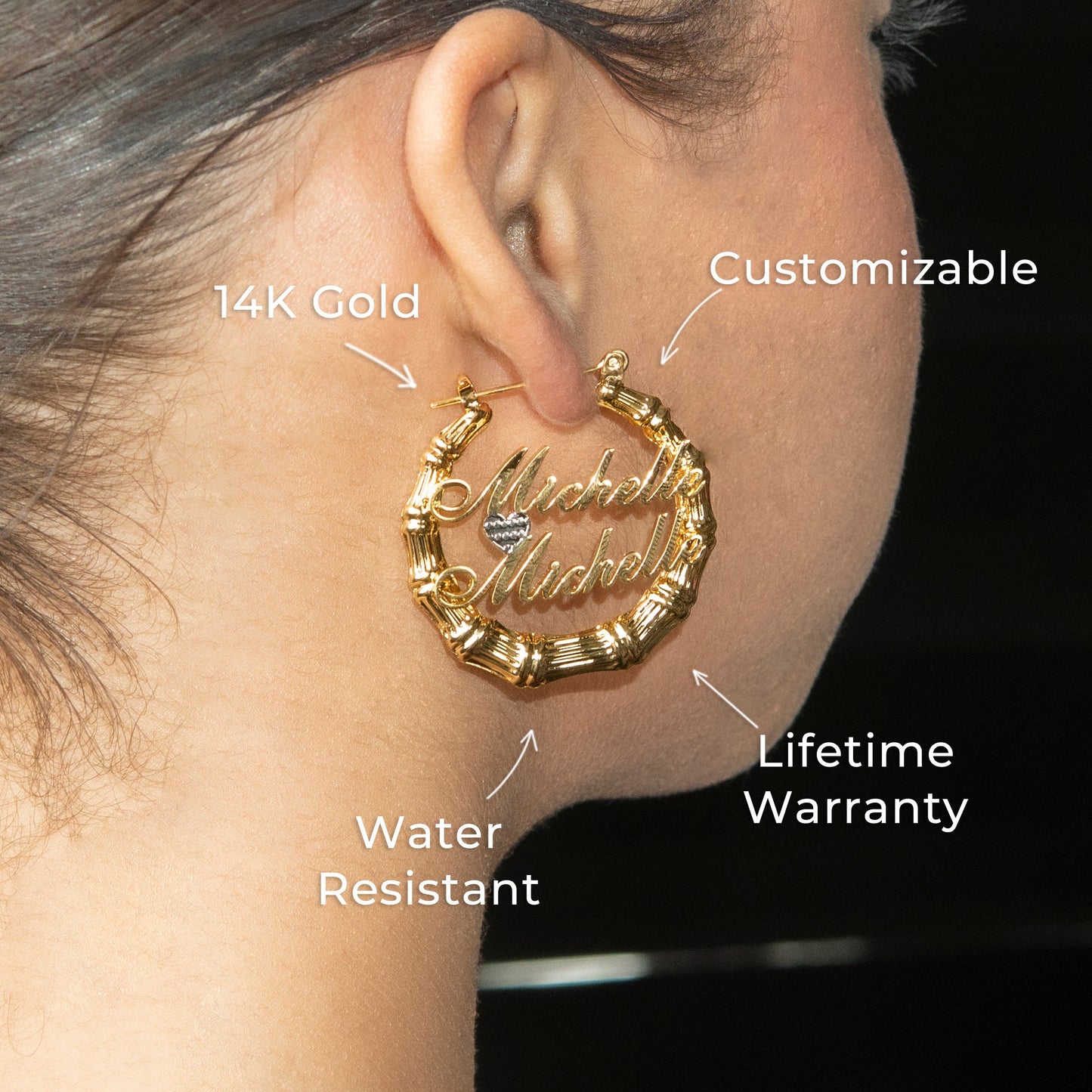 Women Jewelry - 14K Gold Hoop Earrings | Style # E09