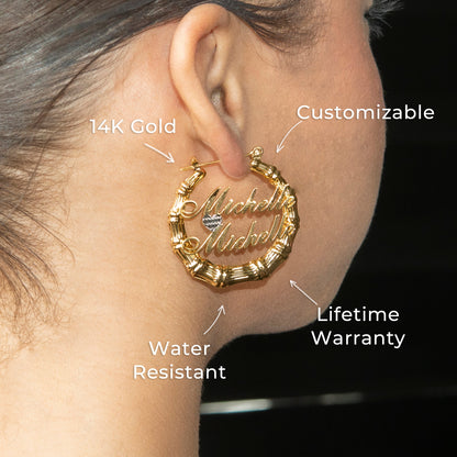 Women Jewelry - 14K Gold Hoop Earrings | Style # E09