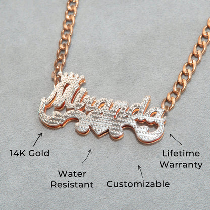 Women Jewelry - Rose Gold Name Necklace | Style # N46