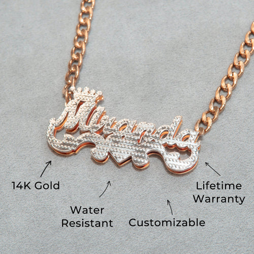 Women Jewelry - Rose Gold Name Necklace | Style # N46
