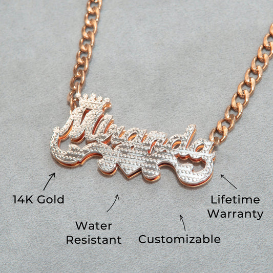 Women Jewelry - Rose Gold Name Necklace | Style # N46