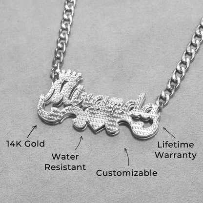 Women Jewelry - White Gold Name Necklace | Style # N46