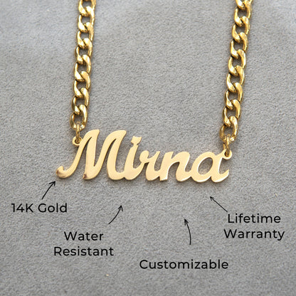 Women Jewelry - Gold Name Necklace | Style # N06